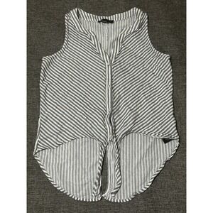 Sanctuary Women's Medium Sleeveless Button Up Tie Front Striped Top 1535-YVC781‎